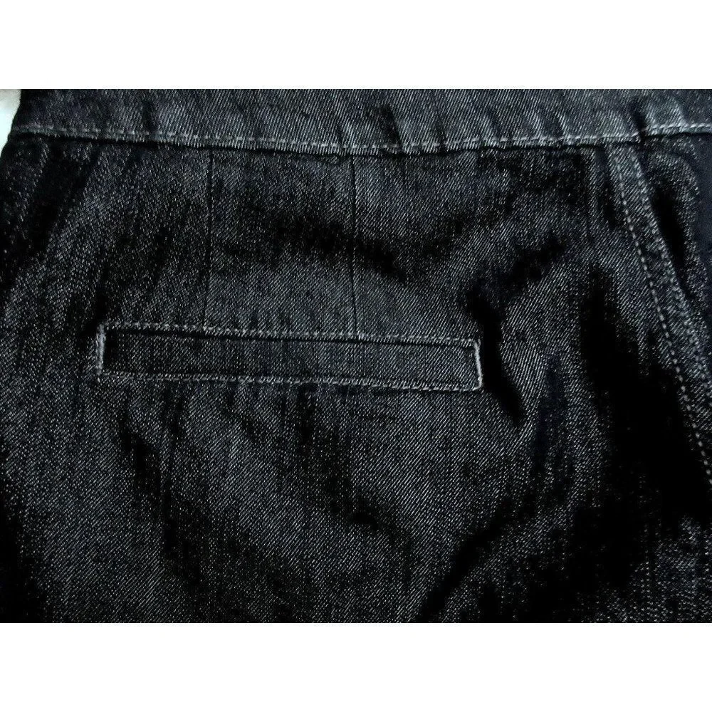 Avenue Black Ankle Jeans Sz 18 Cotton Stretch Flat Front Back Pockets - Picture 6 of 6